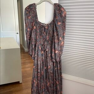 Ulla Johnson Floral Print Midi Dress